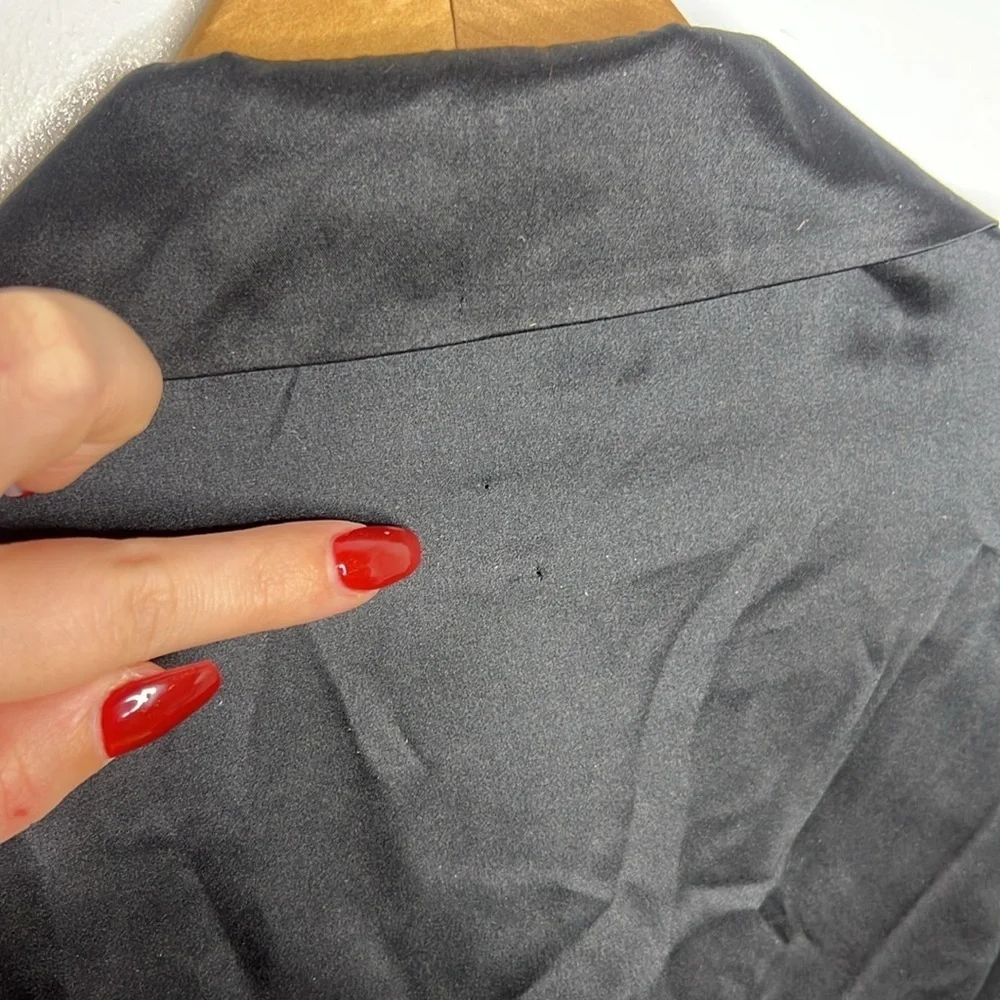Vintage Diane von Furstenberg Silk Velvet Burnout Blouse Black M